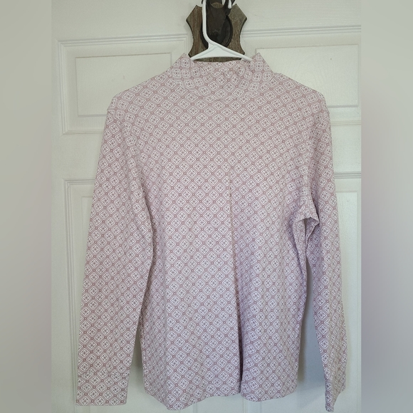 (509) Speculation Woman's Long Sleeve Turtleneck Shirt, Size: Medium Color: Pink - Picture 13 of 13